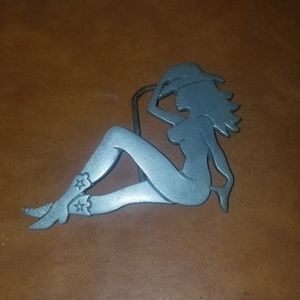 Cowgirl belt buckle